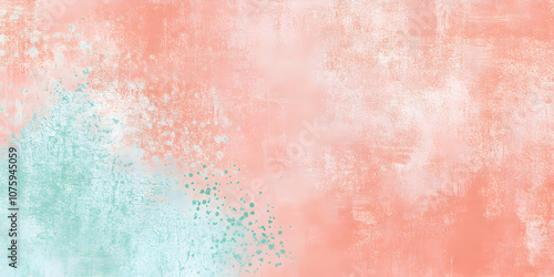 Coral and Mint Watercolor Wash: A serene and artistic watercolor wash in calming coral and refreshing mint hues. Perfect for adding a touch of elegance and tranquility to your designs.