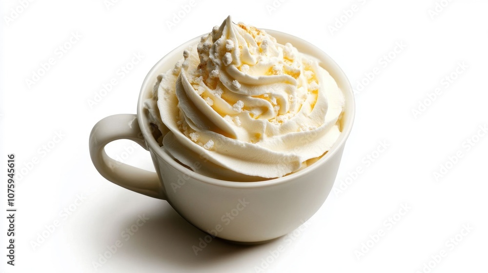 Creamy Sour Cream in White Cup Creamy Sour Cream in White Cup
