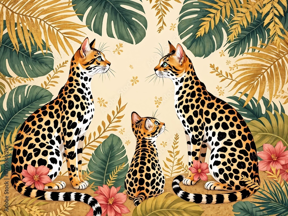 Obraz premium Charming Maine Coon Cat Pattern for Creative Projects
