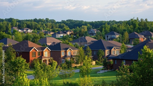Wallpaper Mural Suburban Homes In The Summer Torontodigital.ca