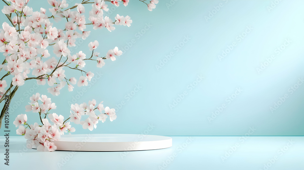 Pedestal, exterior, and podium with mockup display, background, and decoration. Product, presentation and promotion for advertising Pedestal, exterior, and podium with mockup display, background, and decoration. Product, presentation and promotion for advertising