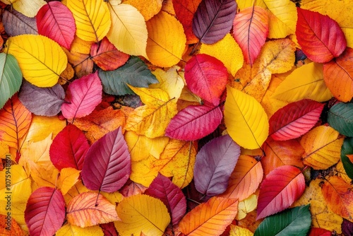 Wallpaper Mural Colorful autumn leaves creating vibrant fall background design Torontodigital.ca