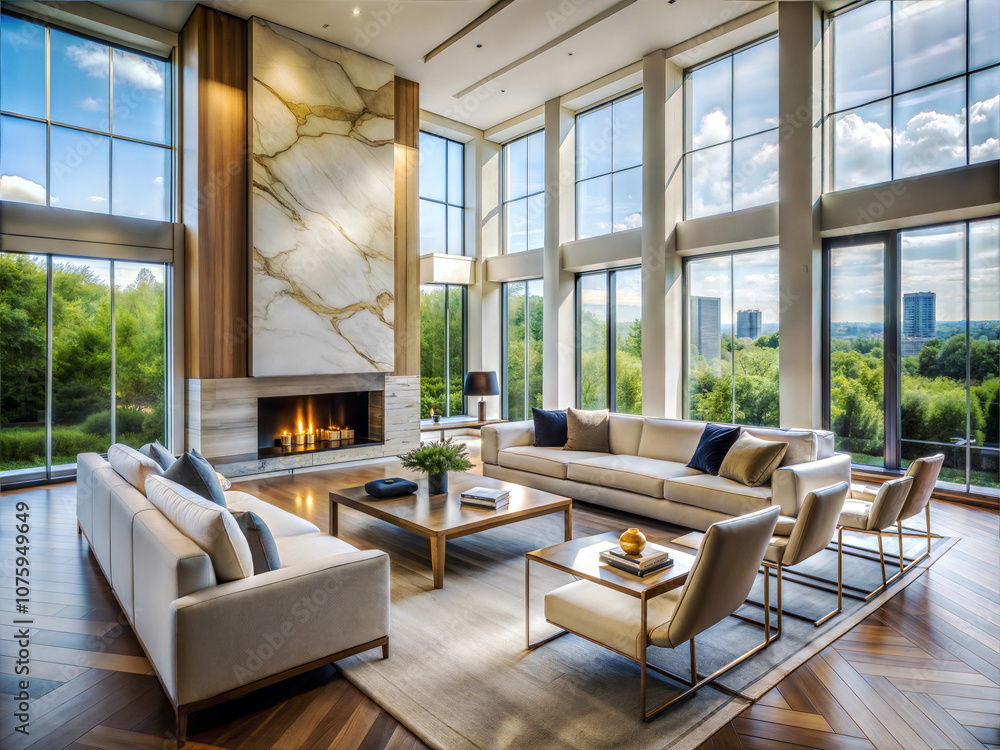Fototapeta premium Opulent Modern Living Space