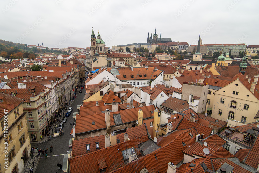 Obraz premium Aerial view of Prague