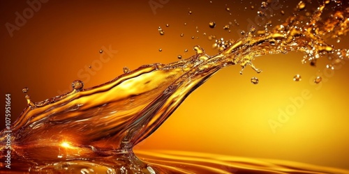 Liquid Gold Splashes: Abstract Background of Whisky, Rum, Cognac, Tea, and Oil - Inspiration