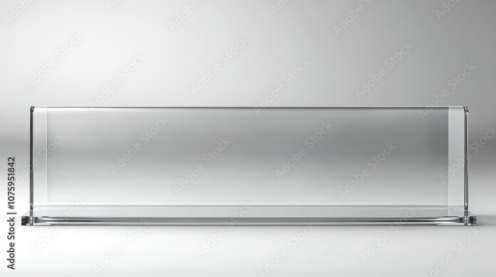 Acrylic Nameplate Signboard Mock-Up on Metal Holders for Branding with Clear Printing Board. Acrylic Nameplate Signboard Mock-Up on Metal Holders for Branding with Clear Printing Board.