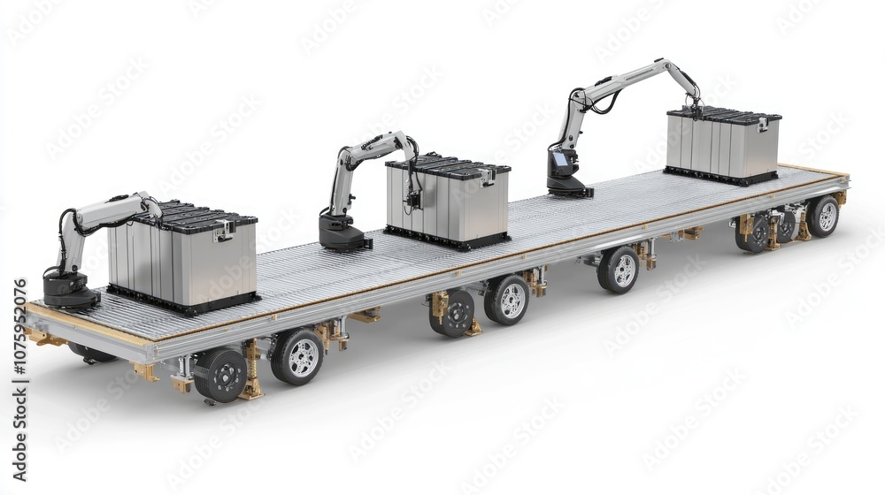 Advanced Robotic System on Mobile Platform with Automated Arms for Efficient Industrial Handling of Heavy Equipment and Load Management in Logistics Advanced Robotic System on Mobile Platform with Automated Arms for Efficient Industrial Handling of Heavy Equipment and Load Management in Logistics