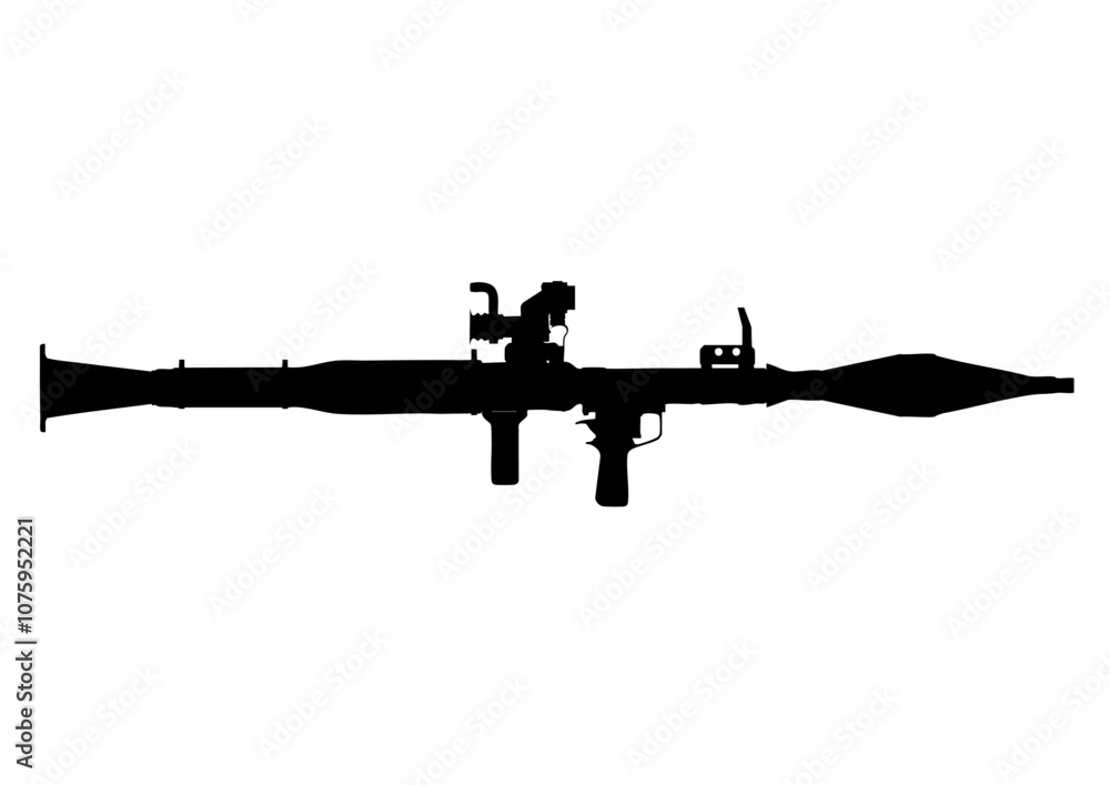 RPG-7 手榴弾 対戦車ロケット対戦車ミサイル 擲弾 Rocket missile grenade launcher シルエット RPG-7 手榴弾 対戦車ロケット対戦車ミサイル 擲弾 Rocket missile grenade launcher シルエット