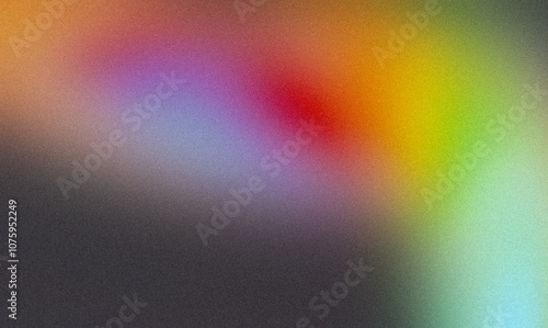 Retro colorful grainy backdrop design. Abstract smooth pink purple blue green orange color noisy gradient, flow shaped, vibrant colors, glowing, bright, shine, website header design, banner, poster