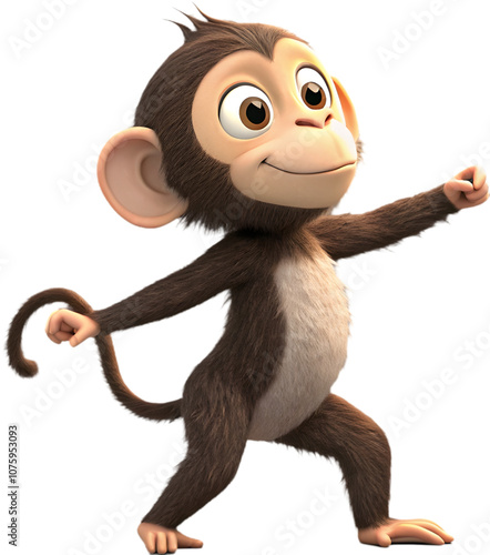 Cute cartoon monkey clipart perfect for kids’ party invitations, posters, and designs.