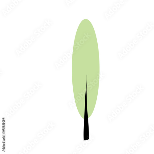 colored trees in the Scandinavian style