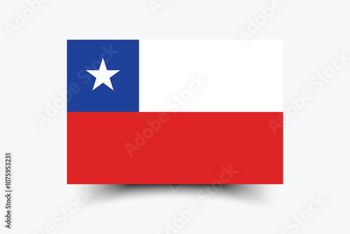 Chile flag official colors and proportion digital vector illustration photo