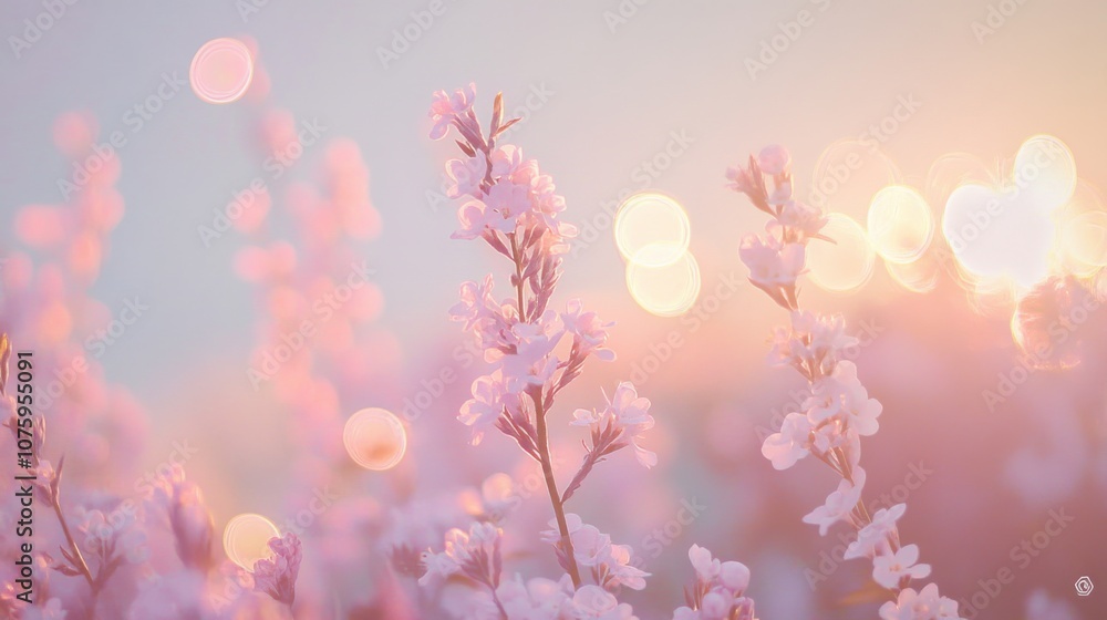 Fototapeta premium A dreamy background filled with a gentle lavender optical quality.