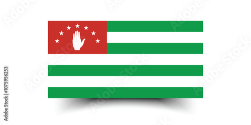Abkhazia flag official colors and proportion digital vector illustration