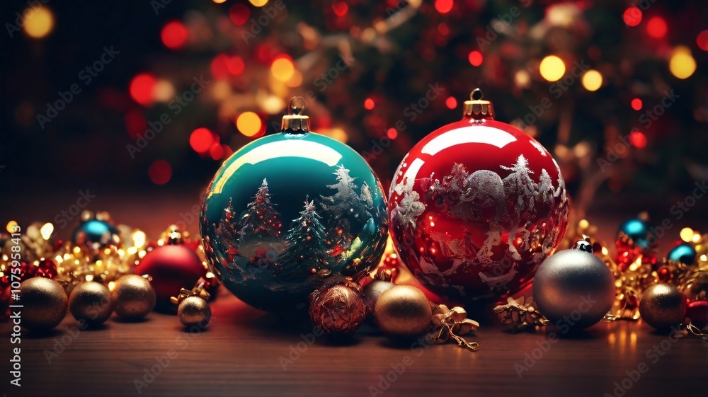 Christmas Celebration with Trees and other ornaments Christmas Celebration with Trees and other ornaments