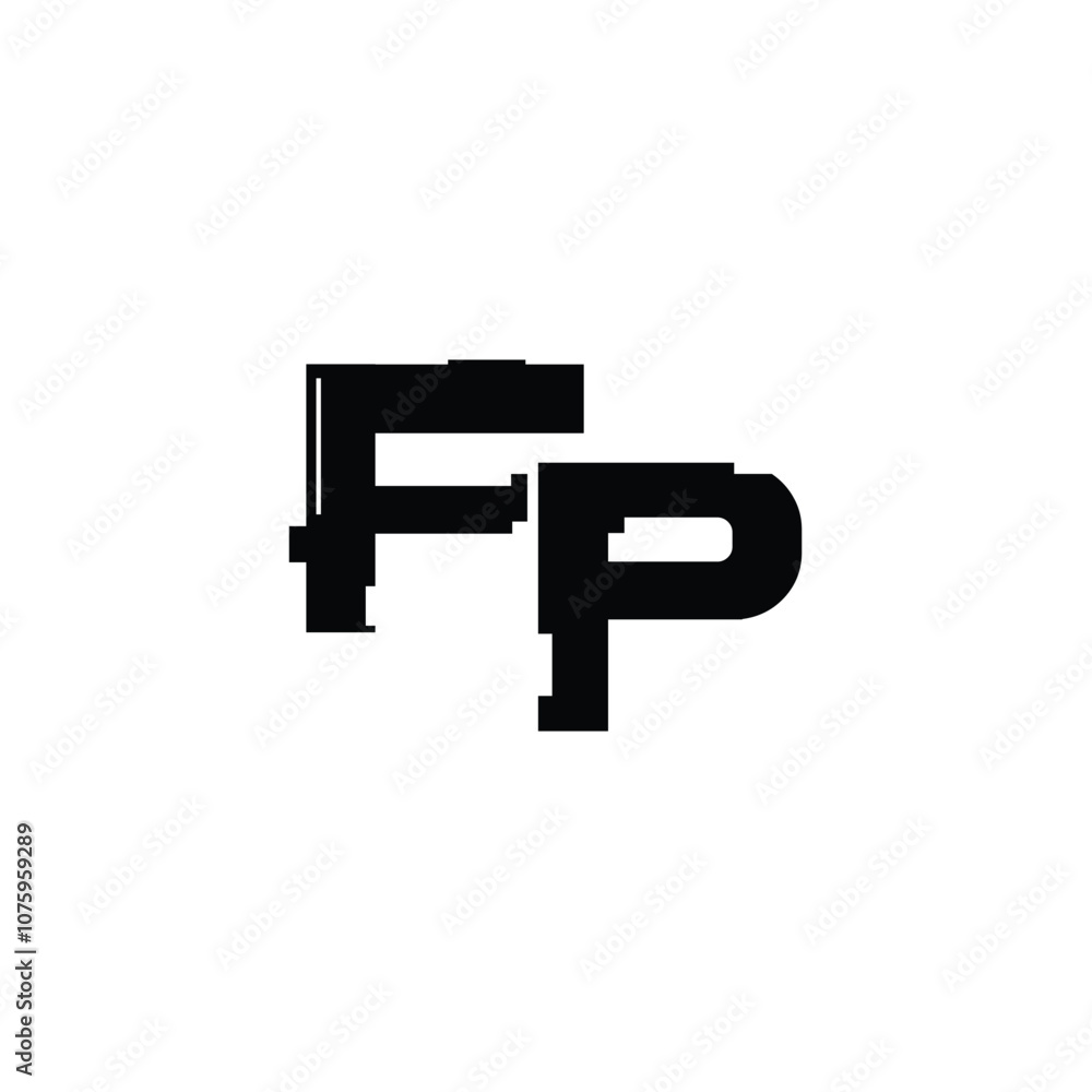 FP monogram logo design letter text name symbol monochrome logotype alphabet character simple logo FP monogram logo design letter text name symbol monochrome logotype alphabet character simple logo