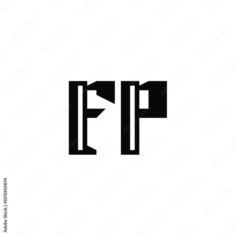 FP monogram logo design letter text name symbol monochrome logotype alphabet character simple logo FP monogram logo design letter text name symbol monochrome logotype alphabet character simple logo
