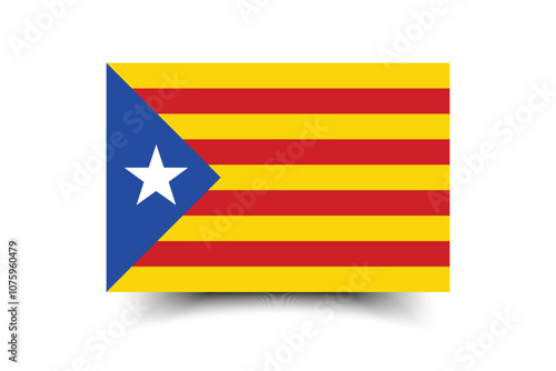 Catalonia flag official colors and proportion digital vector illustration