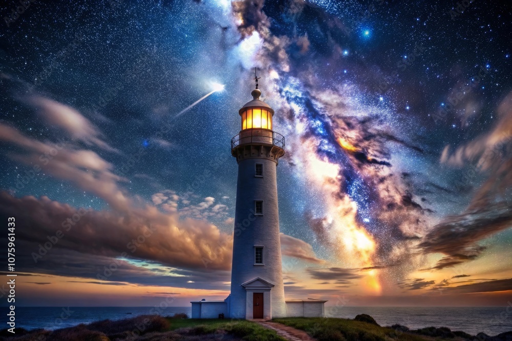 a lighthouse is lit up by a storm cloud and a storm cloud a lighthouse is lit up by a storm cloud and a storm cloud