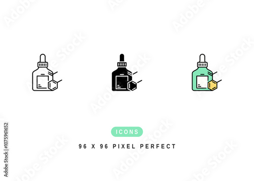 Salicylic Acid Icon. Phenolic Molecular Formula Symbol Stock Illustration. Vector Line Icons For UI Web Design And Presentation