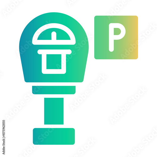 parking meter Gradient icon