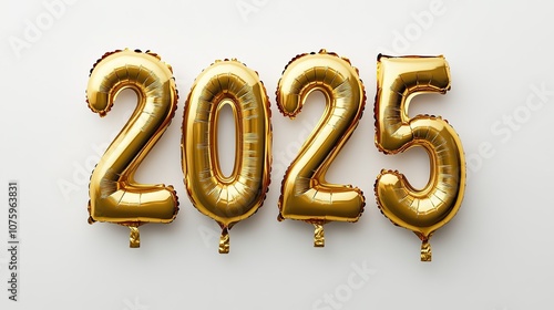 Colorful Happy New Year 2025 text with festive design, celebratory sparkle, and vibrant effects.