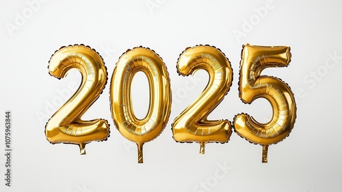 Colorful Happy New Year 2025 text with festive design, celebratory sparkle, and vibrant effects.