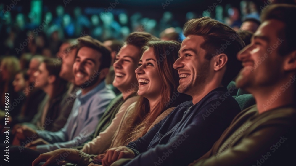 Laughing Audience at a Comedy Show Laughing Audience at a Comedy Show