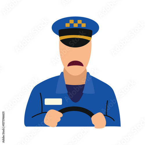 Taxi driver icon clipart avatar logotype isolated illustration