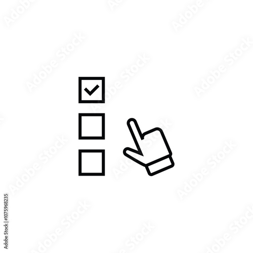 make choice and checkllist icon to do list symbol