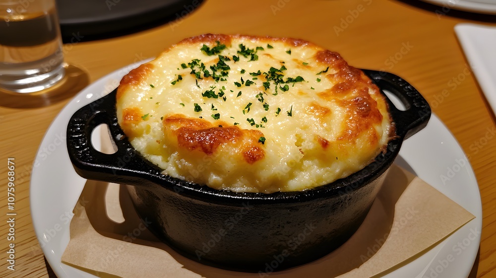 Southern-style cornbread served in a cast-iron skillet with honey butter, 8K Southern-style cornbread served in a cast-iron skillet with honey butter, 8K