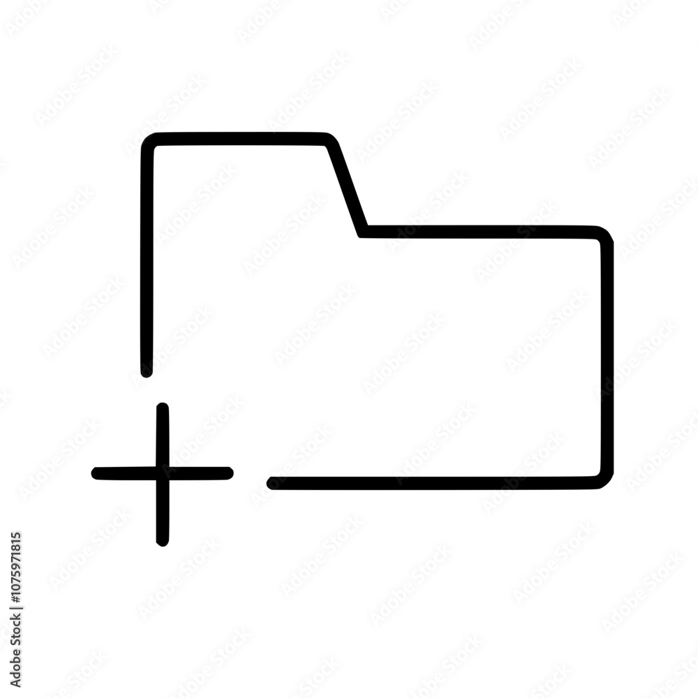 Fototapeta premium Cute folder icon illustration 