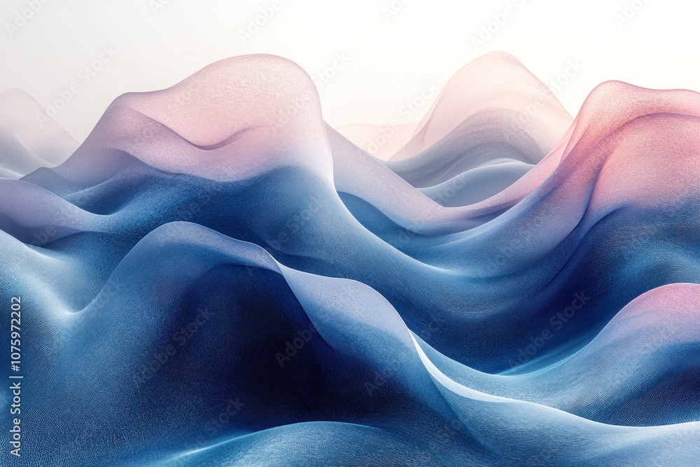 Fototapeta premium Abstract Blue and Pink Landscape