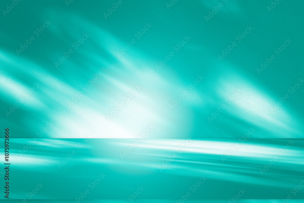 Wall interior background, studio and backdrops show products. with leaf shadow from window color green and white. background for text insertion and presentation of product Wall interior background, studio and backdrops show products. with leaf shadow from window color green and white. background for text insertion and presentation of product