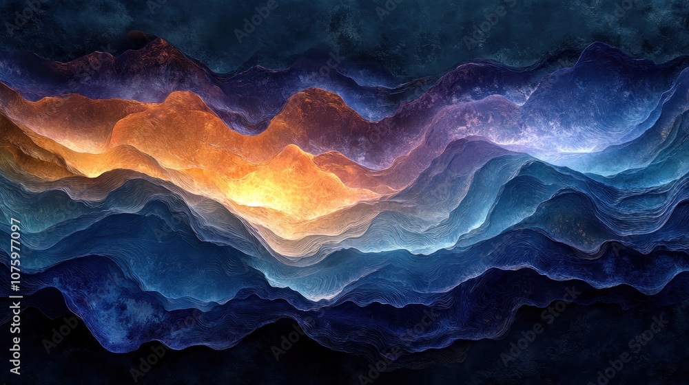 Abstract Mountain Landscape Abstract Mountain Landscape