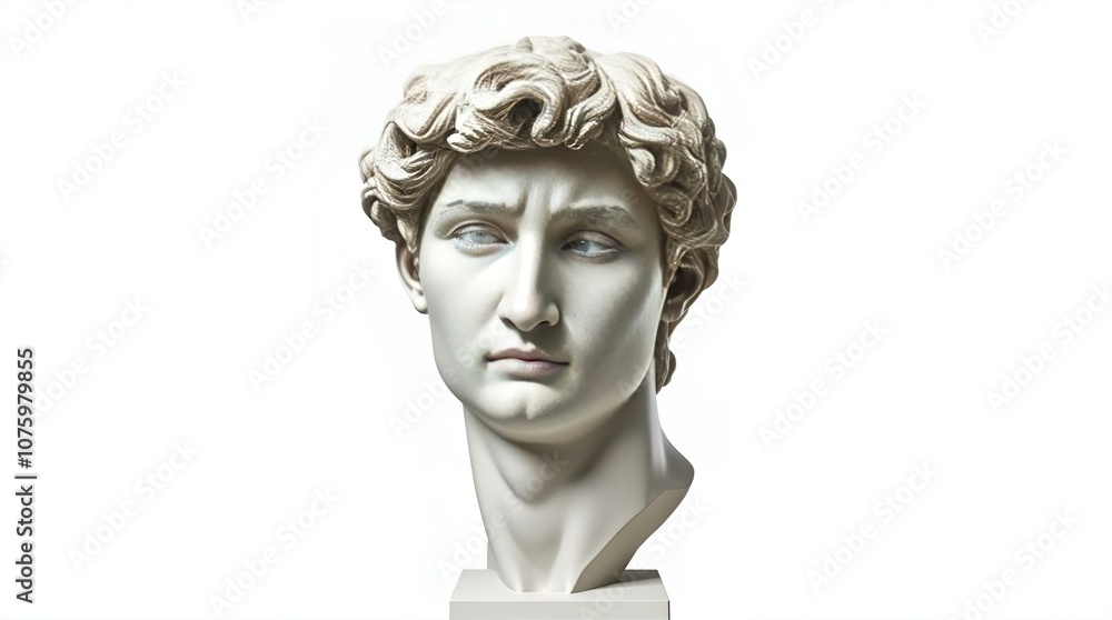 A stunning, high-quality image of a classical marble bust, reminiscent of Renaissance sculpture A stunning, high-quality image of a classical marble bust, reminiscent of Renaissance sculpture