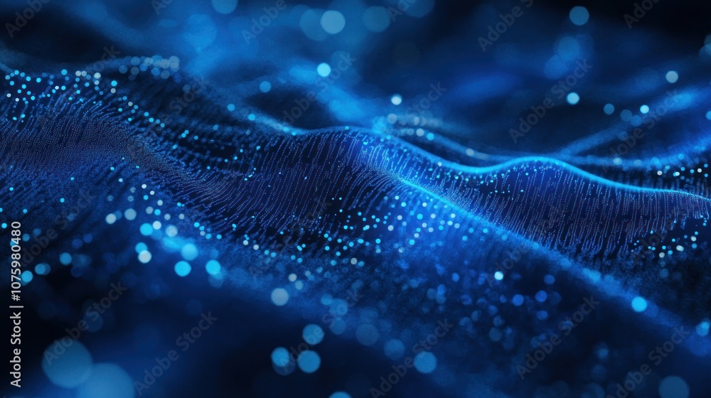 Abstract Blue Wave Background