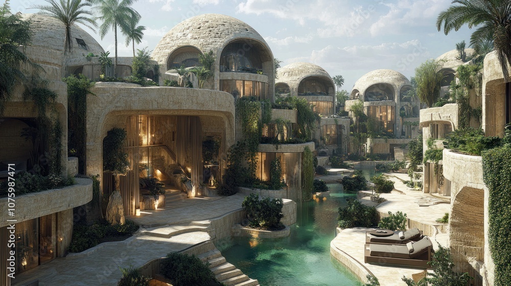 Obraz premium Futuristic Dome Resort