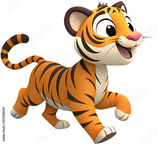 Charming tiger clipart perfect for kids' projects and fun creative designs. 