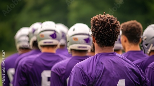 Inspiring Candid Moment of a Coach Giving a Pep Talk to Young Athletes Undergoing Team Practice in a Sports Field Environment