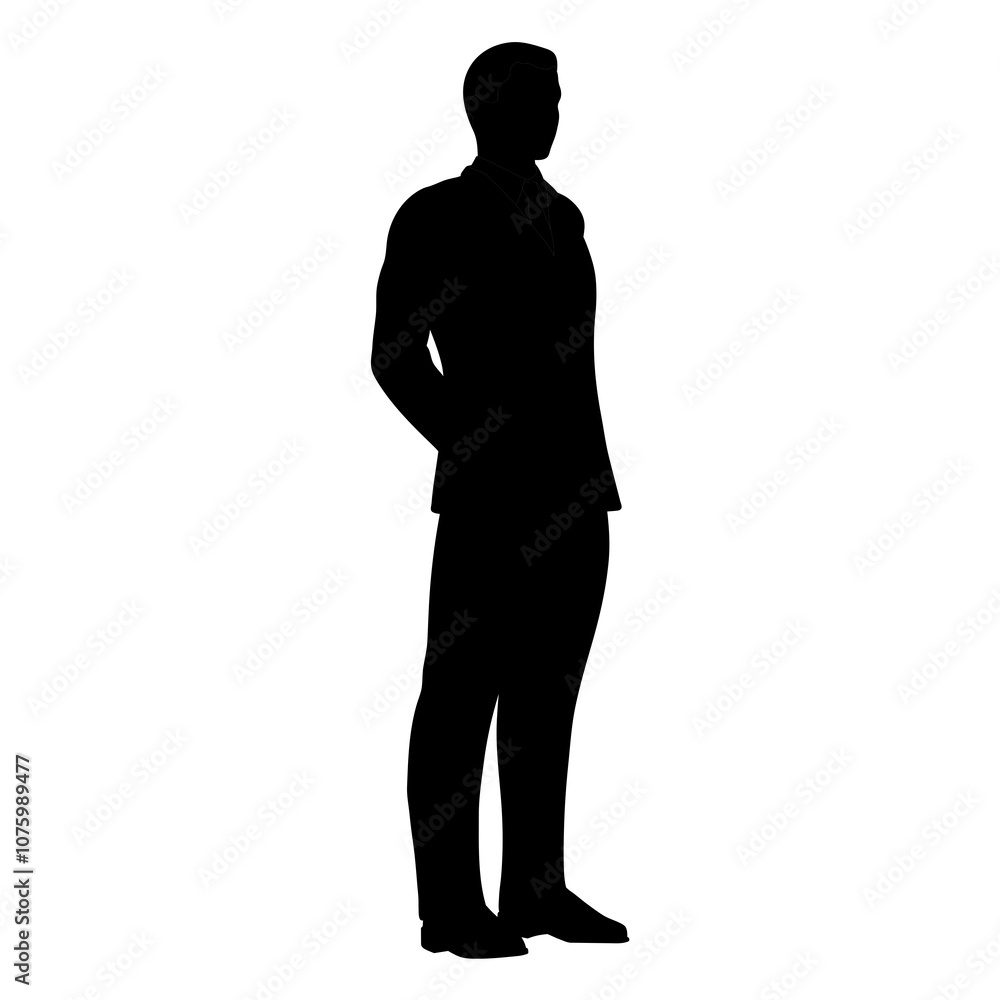 silhouette of a businessman in suit silhouette of a businessman in suit