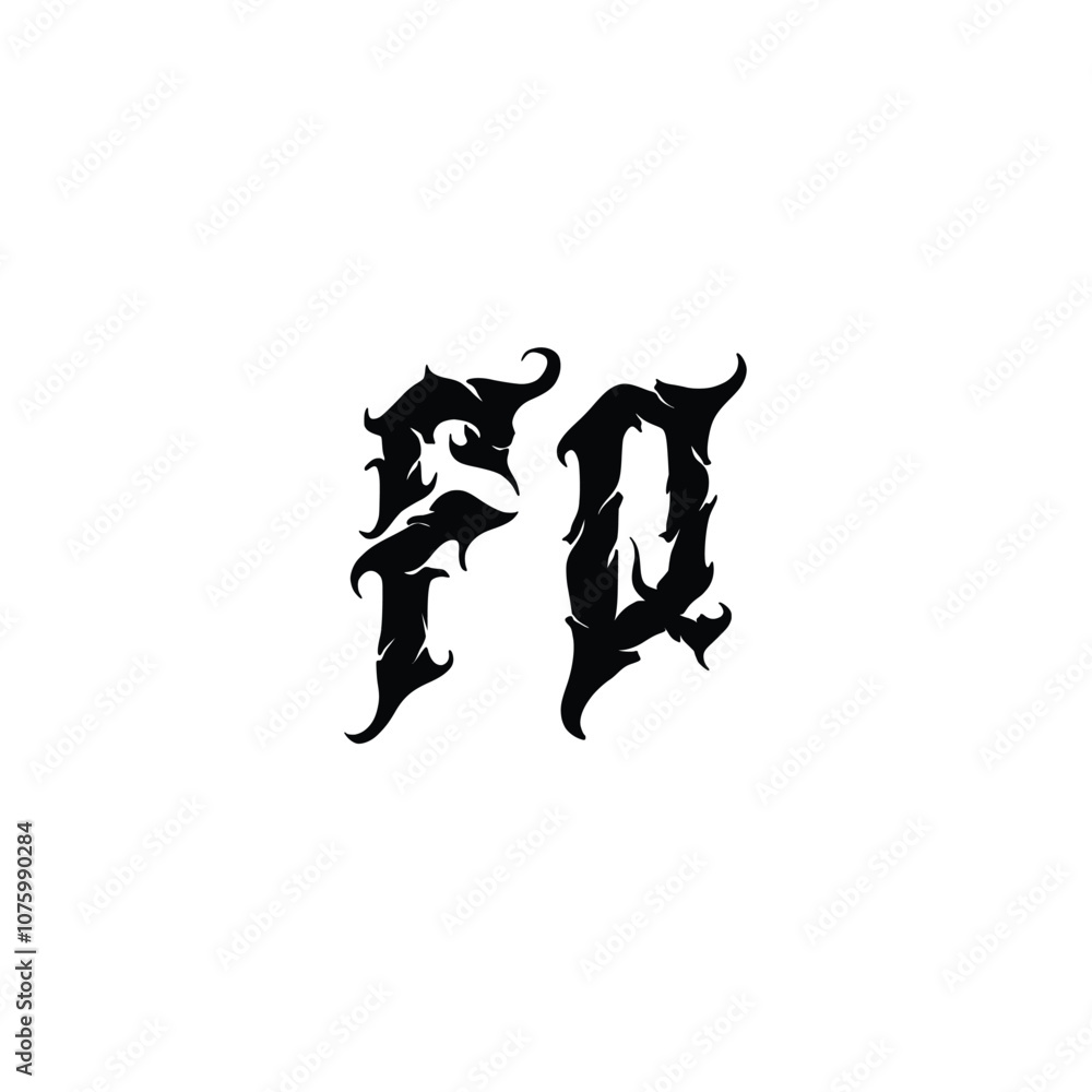 FQ monogram logo design letter text name symbol monochrome logotype alphabet character simple logo FQ monogram logo design letter text name symbol monochrome logotype alphabet character simple logo