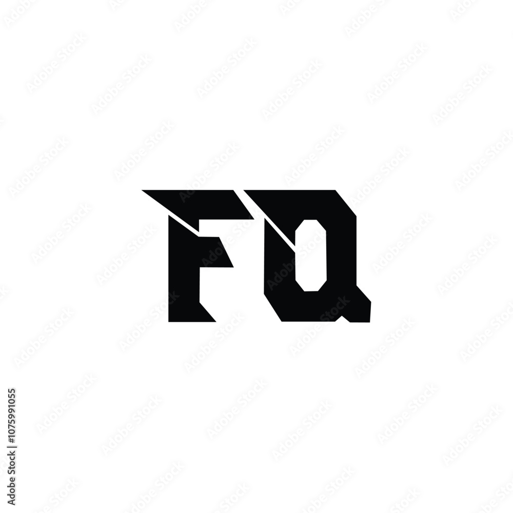 FQ monogram logo design letter text name symbol monochrome logotype alphabet character simple logo FQ monogram logo design letter text name symbol monochrome logotype alphabet character simple logo