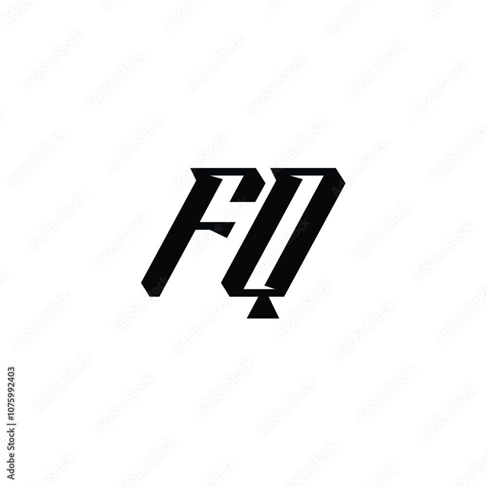 FQ monogram logo design letter text name symbol monochrome logotype alphabet character simple logo FQ monogram logo design letter text name symbol monochrome logotype alphabet character simple logo