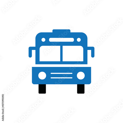 Wallpaper Mural bus icon illustration flat Torontodigital.ca