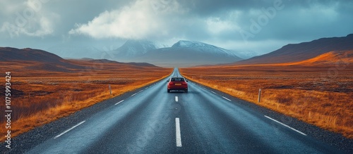 Road Trip Through Icelandic Landscape