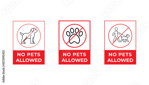 No Pets Allowed Icon Sign Board