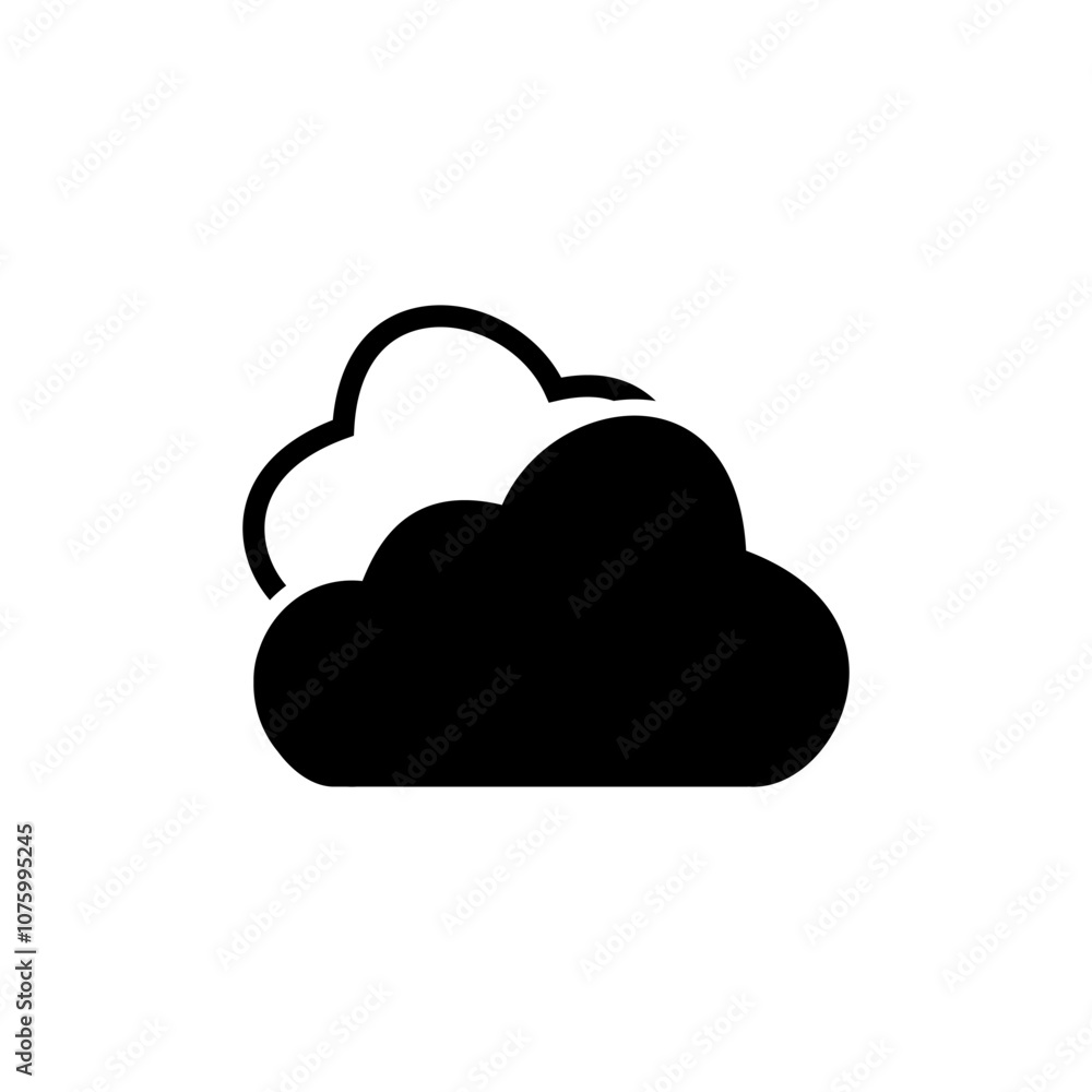 Cloud weather icon signage logo template design trendy. Cloud weather icon signage logo template design trendy.