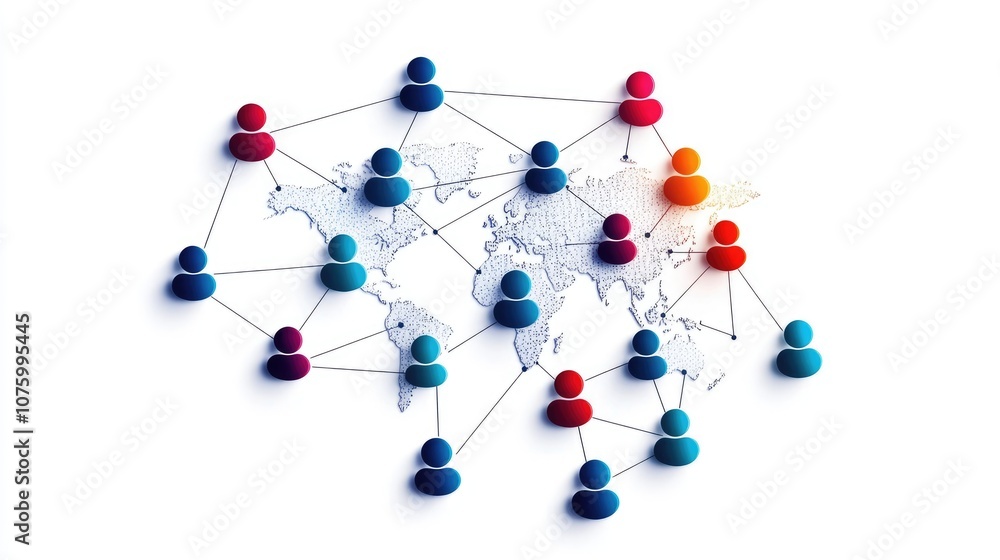 Illustration of global network connections representing teamwork and collaboration. Illustration of global network connections representing teamwork and collaboration.