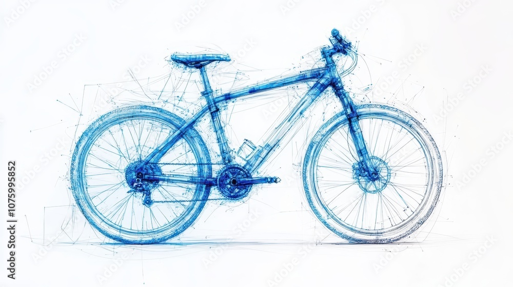 bicycle design concept art blue print cyber punk modern white background. uper Hd Ultra for magazine. bicycle design concept art blue print cyber punk modern white background. uper Hd Ultra for magazine.